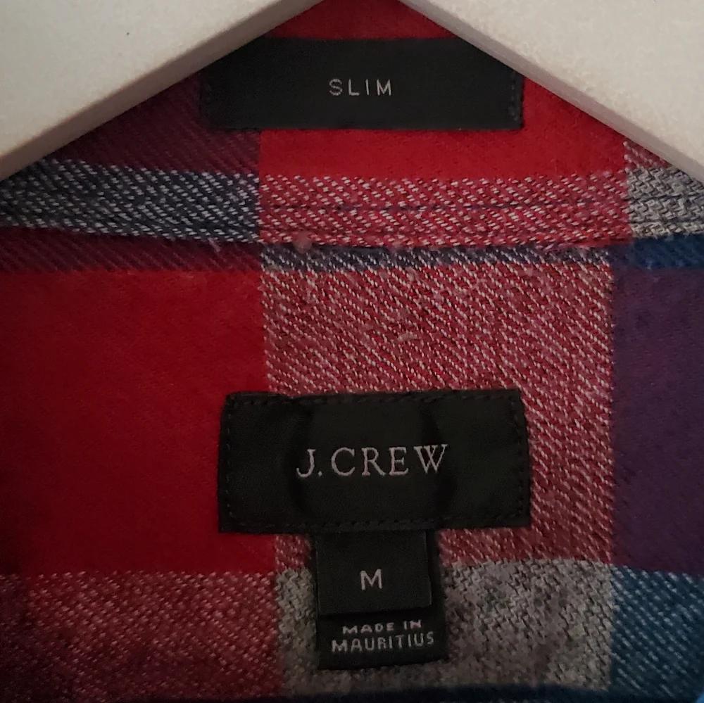 J. Crew M Ivy League Preppy Country Plaid Flannel Slim Fit Button Down Shirt